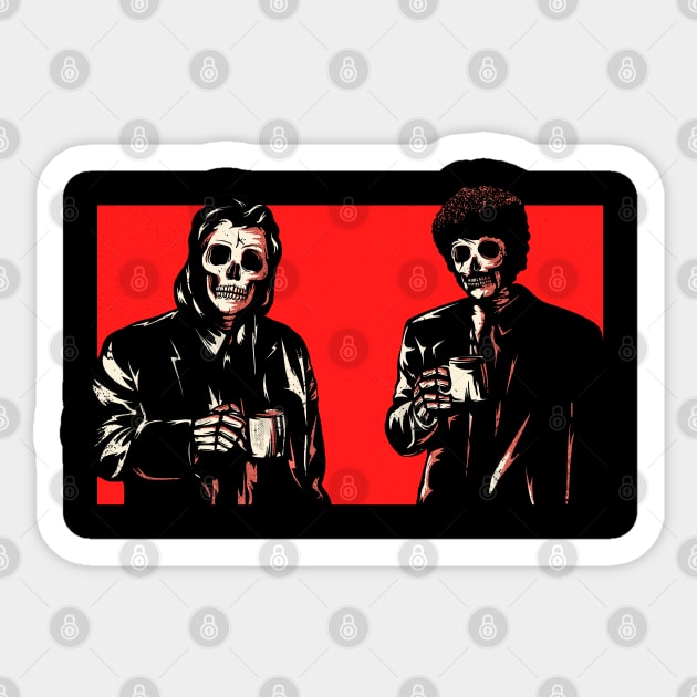 Pulp Fiction Coffe Sticker by Tee Bone Studio